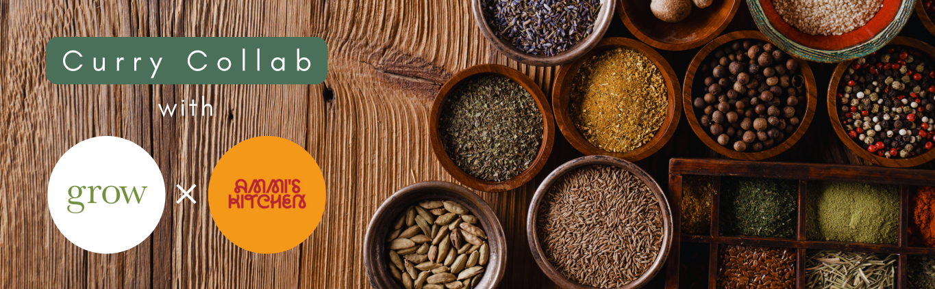 Curry Collab with Grow and Ammi's Kitchen website banner